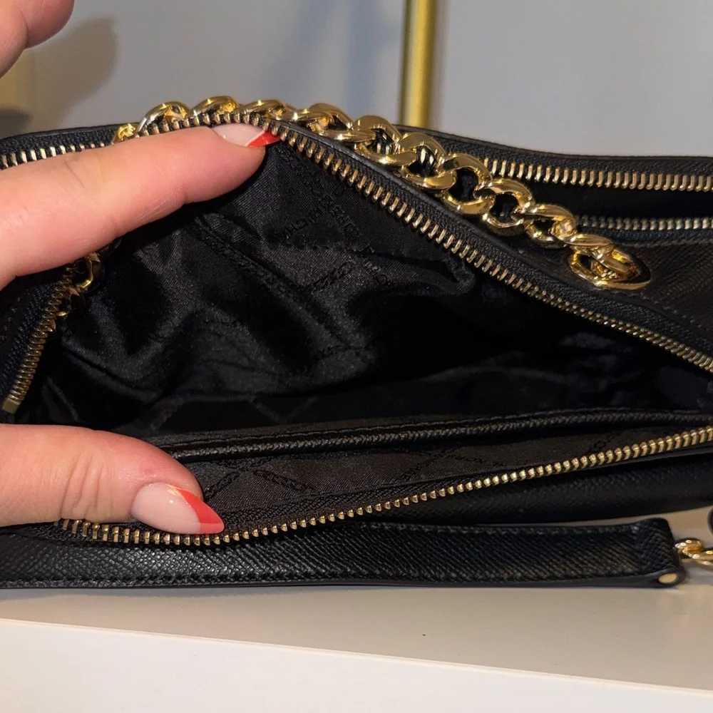 Michael Kors Black and Gold Crossbody Bag - Picture 5 of 6